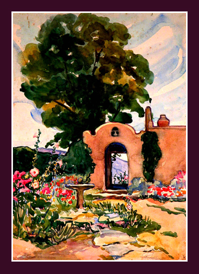 Anita Willets Burnham, "Taos Gateway," c 1935